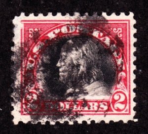 US 547 $2 Franklin Used F-VF SCV $40 (001)