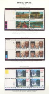 U.S. #MINT BLOCK SETS/MIXED CONDITION 