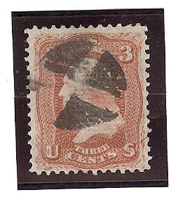 U.S. Used Scott #94 3 cent Red 