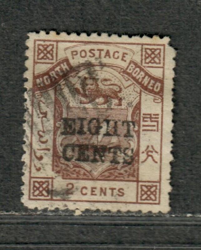 North Borneo Sc#4 Used/F, Creases, Short Perf, Cv. $210