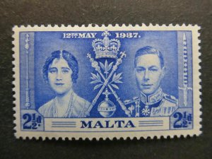 1937 A4P28F76 Malta 2 1/2dmh*-