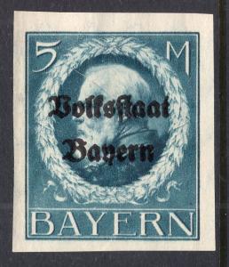 Bavaria 228 Imperf MNH VF