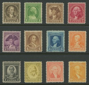 USA 704 to 715 - Washington Bicentennial - VF Mint never hinged full set