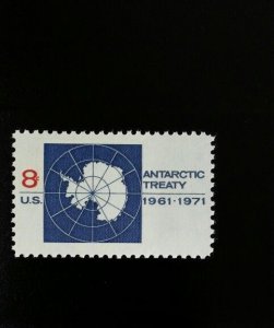 1971 8c Antarctic Treaty, Arms Control Agreement Scott 1431 Mint F/VF NH