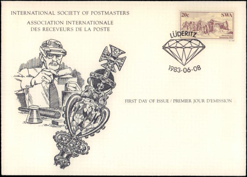 South West Africa, Worldwide First Day Cover, Minerals