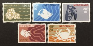 Netherlands 1967 #B419-23, Sea Life, MNH.