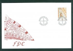 Aland. FDC 1990. Fresco In Kumlinge Church. Sc.# 44