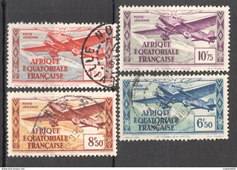 Fr336 1937 French Equatorial Africa Aviation Air Mail 4St Mlh,Used