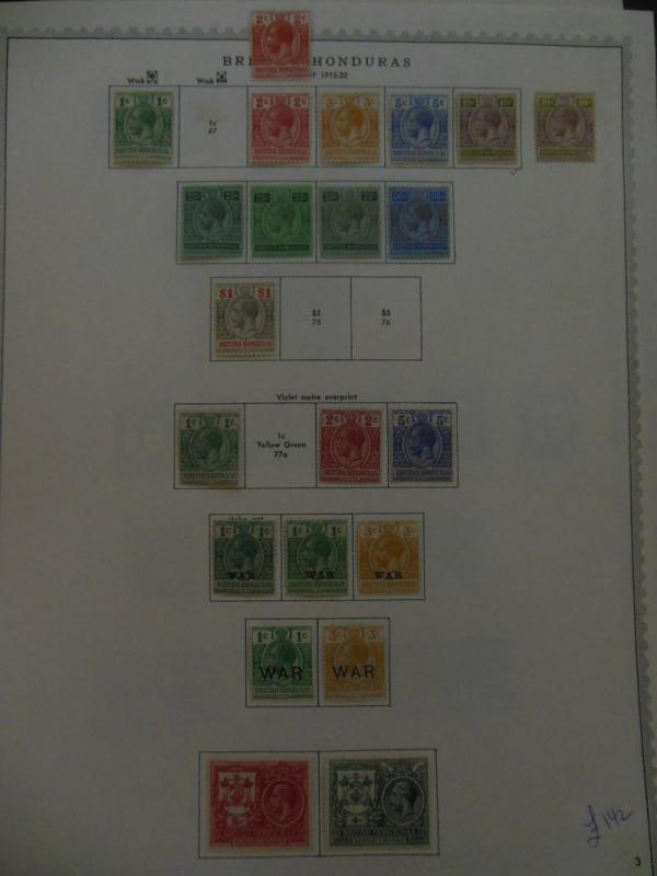 BRITISH HONDURAS : Beautiful Very Fine Mint collection on album pgs SG Cat £1275