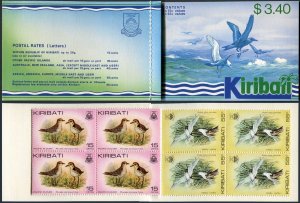 Kiribati 391 x 8,396A x 4 booklet,MNH. Pacific plovers,Fairy tern,1985.