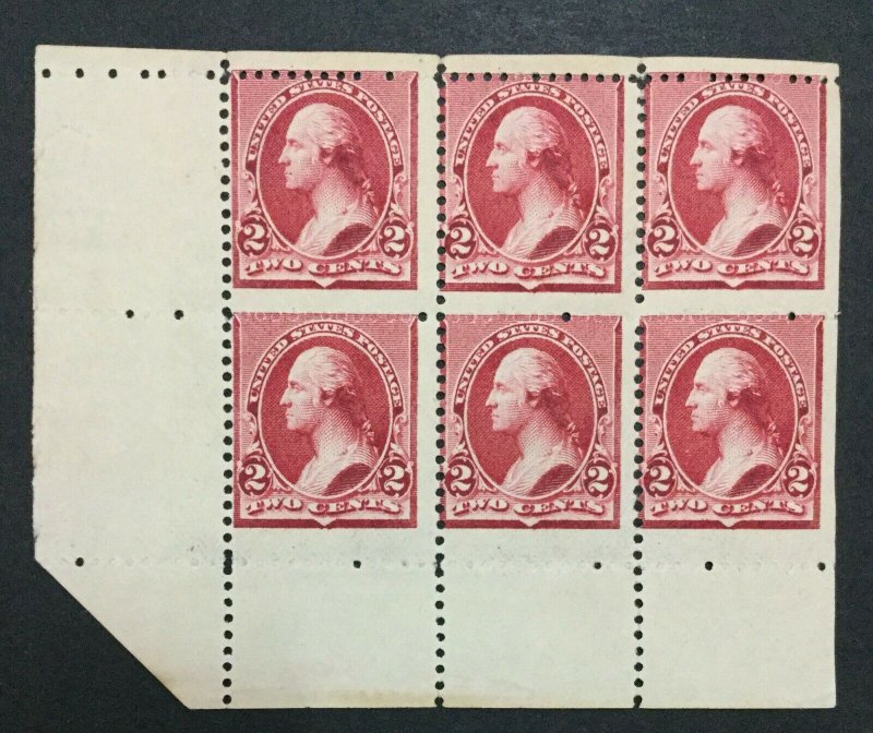 MOMEN: US STAMPS #220 CORNER BLOCK MINT OG NH LOT #32205