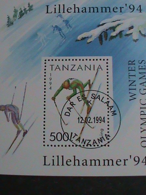 TANZANIA STAMP-1994 SC#1208 WINTER OLYMPIC LILLEHAMMER'94  CTO S/S SHEET.