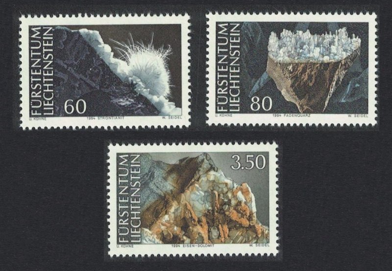 Liechtenstein Minerals 3v 1994 MNH SG#1084-1086