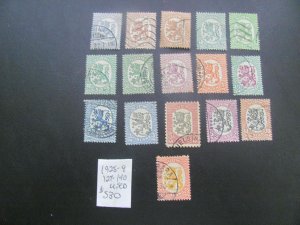 FINLAND 1925-9 USED SC 127-134 VF/XF  $530 (160)