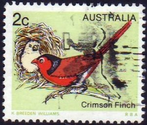 Australia 1979 Sc#714, SG#670 2c Crimson Finch USED.