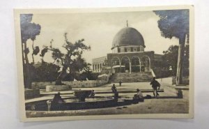 JERUSALEM Mosque of OMAR  REAL Photo Postcard Palestine 1932