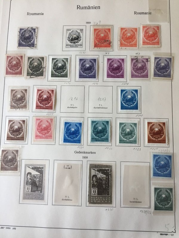 ROMANIA 1949/51 on pages MH & Used (Apx 130+ stamps /APR482 