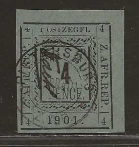 TRANSVAAL SC# 185(SG#11d)  'POSTZEGFL'    FVF/CTO