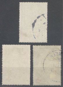 Finland 1933 1.25m+10p - 2.5m+25p Bishops Scott B12-B14 SG 296-298 VFU Cat $22