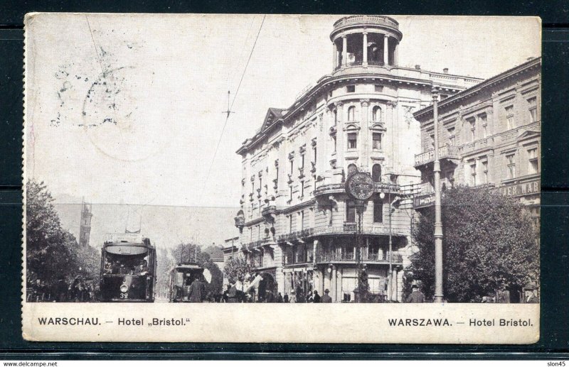 Poland 1916 Photo Postal Card Warsaw Postal fee hand-stamp 13274