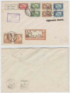 HUNGARY 1925, APRIL 13 FF COVER BUDAPEST-SZEGED + SEMI OFFICIAL LABEL F,VF  