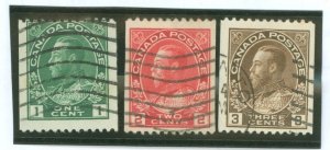 Canada #131/132/134 Used Single