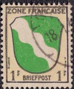 Germany -French Occupation 1945 -  4N1 Used