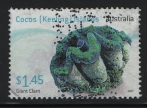 Cocos Islands 2007 used Sc 347 $1.45 Giant clam Mollusks