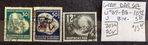 Germany DDR #'s 87,88,B14 Used- SCV=$15.25