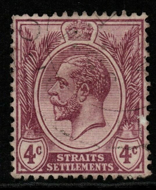 MALAYA STRAITS SETTLEMENTS SG197 1913 4c DULL PURPLE USED