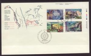 Canada 1202a Explorers Plate Block Canada Post U/A FDC