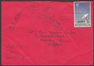 JAMAICA 1972 cover to UK - INSUFFICIENTLY PAID for airmail.................A1494