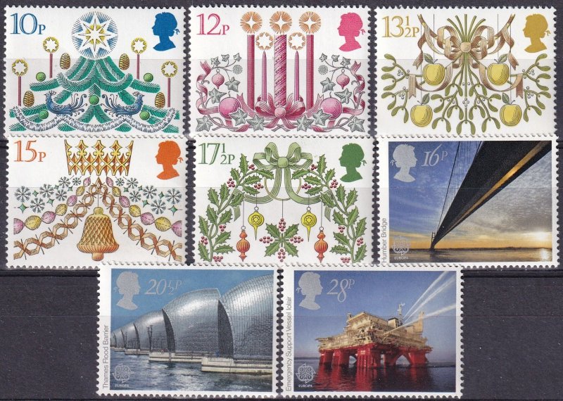 Great Britain #928-32, 1019-21 MNH CV $3.05 (Z4367)