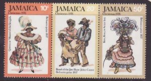 Jamaica-Sc#416-18- id7-unused NH set-Music-Christmas-stamps from the sheet-1976-