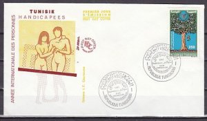 Tunisia, Scott cat. 795. Year of Disabled issue. First Day Cover. ^