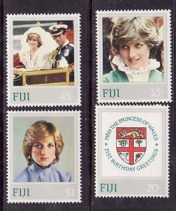 Fiji-Sc#470-3- id9-unused NH set-Princess Diana-1982-