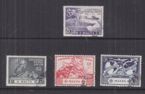 MALTA, 1949 UPU set of 4, used.