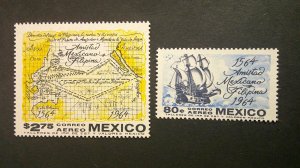 Mexico 1964 Scott# C300-C301 Airmails Mint XF NH complete set of 2
