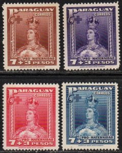 Paraguay Sc #B6-B9 Mint Hinged