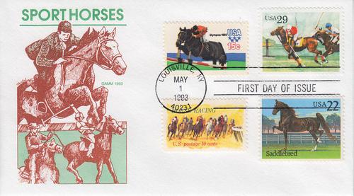 1993 Sporting Horses Polo (2759) Combo Gamm FDC 