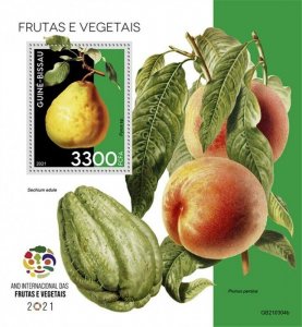 Guinea-Bissau - 2021 Intl Year of Fruits & Vegetables - Souvenir Sheet -