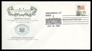 George Bush 1985 Farnam Inauguration Cover