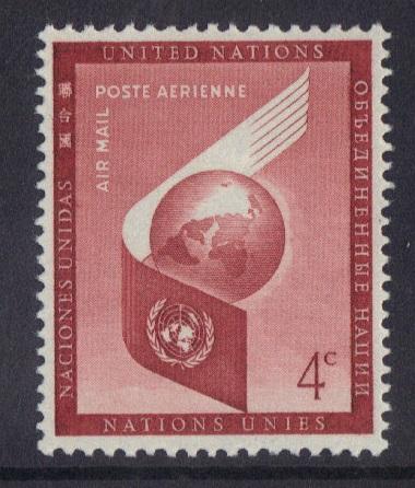 United Nations New York  #C5  MNH  1957 Air  4c