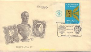 458809 MNH COLOMBIA 1970 2 EXPOSICION FILATELICA INTERAMERICANA EN CARACAS EX...