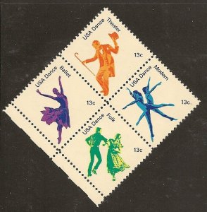 USA   Scott  1752a  Dances   MNH  Block
