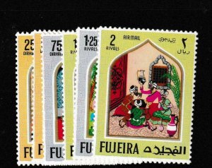 United Arab Emirates Fujeira Set of 6 A/M Stamps MNH (1gbe) 