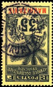 MAURITANIE - 1912 - CAD PORT-ÉTIENNE SUR 35c PALMIER - PEU COMMUN