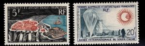 France Southern & Antarctic Territory FSAT Scott 23-24 MNH** 1963 Quiet sun set