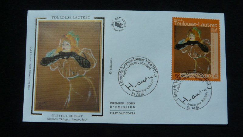 art paintings Toulouse-Lautrec FDC France 2001 (ref 38058)