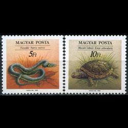 HUNGARY 1989 - Scott# 3192-3 Reptiles 5-10f NH